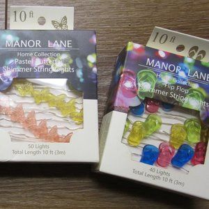 Shimmering LED  Butterflies  & flip flops…